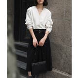 カシュクール風 Vネック フェイクレイヤードシャツ | aimoha  | 詳細画像2 