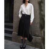 カシュクール風 Vネック フェイクレイヤードシャツ | aimoha  | 詳細画像3 