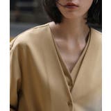 カシュクール風 Vネック フェイクレイヤードシャツ | aimoha  | 詳細画像7 