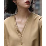 カシュクール風 Vネック フェイクレイヤードシャツ | aimoha  | 詳細画像9 