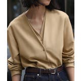 カシュクール風 Vネック フェイクレイヤードシャツ | aimoha  | 詳細画像11 