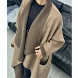 ドレープカラーデザイン ウールアシンメトリーコート【AW】 | DECADECLASSIC | 詳細画像2