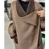 ドレープカラーデザイン ウールアシンメトリーコート【AW】 | DECADECLASSIC | 詳細画像3