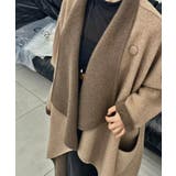 ドレープカラーデザイン ウールアシンメトリーコート【AW】 | DECADECLASSIC | 詳細画像4