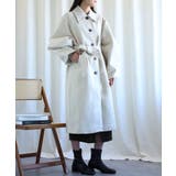 ホワイト | ボリューム袖ロングコート【AW】 | aimoha