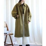 グリーン | ボリューム袖ロングコート【AW】 | aimoha