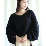 袖ドロストショートデザインニット【AW】 | aimoha | 詳細画像1