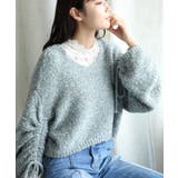 ライトグレー | 袖ドロストショートデザインニット【AW】 | aimoha