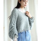 袖ドロストショートデザインニット【AW】 | aimoha | 詳細画像12