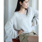 ベージュ | 袖ドロストショートデザインニット【AW】 | aimoha