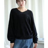 ブラック | ラメ入りシャギーニット【AW】 | aimoha