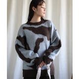 ゆったりアクリルモヘア起毛セーター【AW】 | aimoha | 詳細画像1