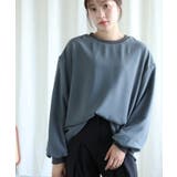 ダークグレー | シアーシフォンレイヤードスウェット トレーナー | aimoha
