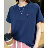ネイビー | バルーンワンポイントTシャツ | aimoha