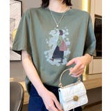 レトロイラストプリントTシャツ | aimoha | 詳細画像8