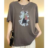 レトロイラストプリントTシャツ | aimoha | 詳細画像15