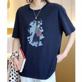 レトロイラストプリントTシャツ | aimoha | 詳細画像1