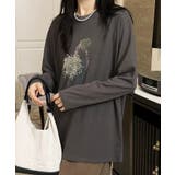 プリントカジュアルロングスリーブTシャツ | aimoha  | 詳細画像10 