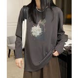 プリントカジュアルロングスリーブTシャツ | aimoha  | 詳細画像11 