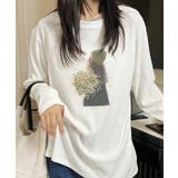 プリントカジュアルロングスリーブTシャツ | aimoha  | 詳細画像13 