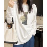 プリントカジュアルロングスリーブTシャツ | aimoha  | 詳細画像15 