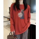 プリントカジュアルロングスリーブTシャツ | aimoha  | 詳細画像1 