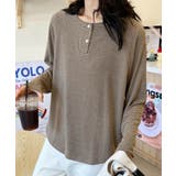 ボーダーヘンリーネック長袖Tシャツ | aimoha  | 詳細画像10 