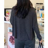ボーダーヘンリーネック長袖Tシャツ | aimoha  | 詳細画像3 