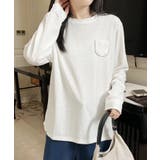 ポケット付きシンプルロングスリーブTシャツ | aimoha  | 詳細画像9 