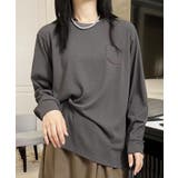 ポケット付きシンプルロングスリーブTシャツ | aimoha  | 詳細画像2 