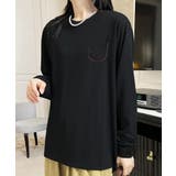 ポケット付きシンプルロングスリーブTシャツ | aimoha  | 詳細画像4 
