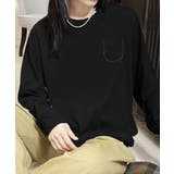 ポケット付きシンプルロングスリーブTシャツ | aimoha  | 詳細画像5 