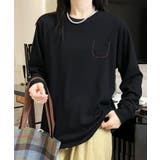 ポケット付きシンプルロングスリーブTシャツ | aimoha  | 詳細画像6 