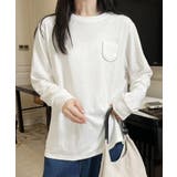 ポケット付きシンプルロングスリーブTシャツ | aimoha  | 詳細画像8 