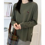 ポイント刺繍ロングスリーブTシャツ | aimoha | 詳細画像15