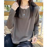 ヘンリーネック長袖Tシャツ | aimoha  | 詳細画像9 