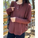 ワインレッド | ヘンリーネック長袖Tシャツ | aimoha 