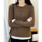 ヘンリーネックボーダー長袖Tシャツ | aimoha | 詳細画像2