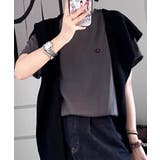 ロゴデザインシンプル半袖Tシャツ | aimoha | 詳細画像30