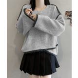 配色ラインニットプルオーバー | aimoha | 詳細画像6