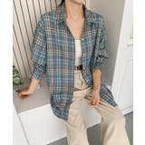 ビッグシルエット チェックシャツ チュニック | aimoha  | 詳細画像15 