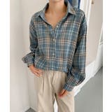 ビッグシルエット チェックシャツ チュニック | aimoha  | 詳細画像17 