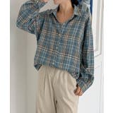 ビッグシルエット チェックシャツ チュニック | aimoha  | 詳細画像13 