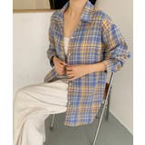 ビッグシルエット チェックシャツ チュニック | aimoha  | 詳細画像10 