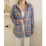 ビッグシルエット チェックシャツ チュニック | aimoha  | 詳細画像9 