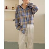 ビッグシルエット チェックシャツ チュニック | aimoha  | 詳細画像12 
