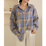 ビッグシルエット チェックシャツ チュニック | aimoha  | 詳細画像11 