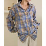 イエロー | ビッグシルエット チェックシャツ チュニック | aimoha 