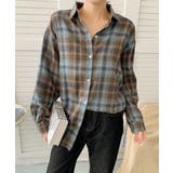 ビッグシルエット チェックシャツ チュニック | aimoha  | 詳細画像3 