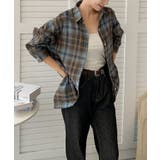 ビッグシルエット チェックシャツ チュニック | aimoha  | 詳細画像5 